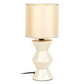 Lampe de table en ceramic taupe