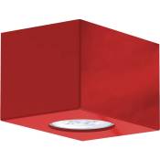 Lumicom - manhattan s Plafonnier, 1X GU10, max 33W, métal, rouge taupe, 10x10cm Rouge brillant - Rouge brillant