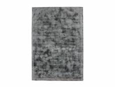 Luxury - tapis en viscose effet soyeux gris foncé 120x170