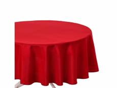 Nappe anti-taches ronde ophy - diam 180 cm - rouge