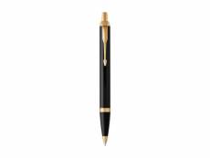 Parker stylo-bille im, laque noire avec attributs or, pointe moyenne et recharge d'encre bleue 1931666 1931666