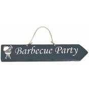 Plaque décorative en bois - Barbecue Party - anthracite