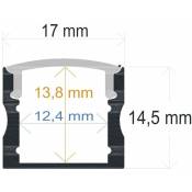 Profilé Led Surface 17x14,5mm Opal 2m 161714