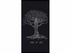 "serviette de plage tree of life - noir - 90x170"