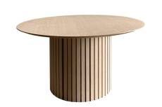 Table de salle à manger ronde en chêne blanchi D120