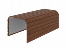 Tablette pliable plateau pour accoudoir de canapé couleur noix 40x44cm wood