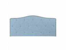 Tête de lit thyann bleu polyester bois d'hévéa (146