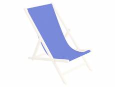 Toile de rechange, tissu de remplacement de fauteuil de plage, chaise longue pliante en bois motif bleu [119]