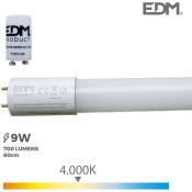 Tube Led T8 9w 800lm 4000k Lumière Du Jour (EQ.18W) Ø2,6x60cm Edm