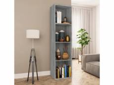 Vidaxl bibliothèque|meuble tv sonoma gris 36x30x143 cm