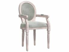 Vidaxl chaise à manger gris clair 54x56x96,5 cm velours