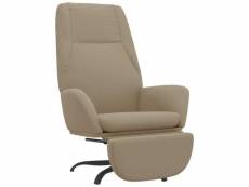 Vidaxl chaise de relaxation et repose-pied gris clair tissu microfibre