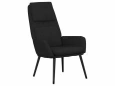 Vidaxl chaise de relaxation noir tissu