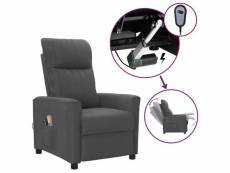Vidaxl fauteuil électrique de massage gris foncé
