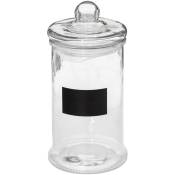 5five - bonbonnière en verre avec ardoise 1,6l - Transparent