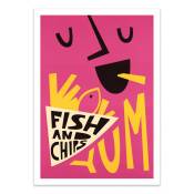 Affiche 50x70 cm - Fish and chips - Fox and Velvet