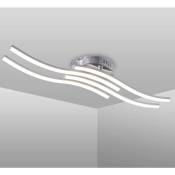 Aiskdan - Lampe en métal moderne panneau acrylique blanc,LED Plafonniers, 24W 5500K Lampe en forme de vague pour Maison Salon Salle de bain Cuisine