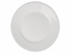 Assiettes à bord large en porcelaine blanche 280 mm athena hotelware - lot de 6 - - porcelaine x31mm
