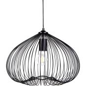 Beliani - Lampe Suspension Filaire Design en Métal Noir E27 60W pour Ampoules Filament Éclairage Idéal pour Maison au Style Industriel et Moderne