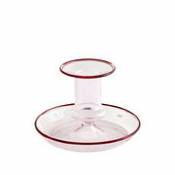 Bougeoir Flare Small / H 7,5 cm - Verre - Hay rose