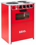 BRIO - 31355 - Cuisinière Rouge - Jeu d'imitation - Cuisine en bois FSC pour enfants - Design scandinave ultra réaliste - Pour filles et garcons à par