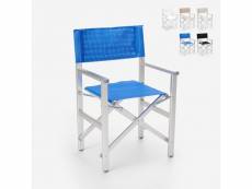 Chaise de plage pliante portable en aluminium textilène