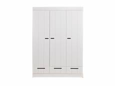 Connect - armoire vestiaire 3 portes et 3 tiroirs blanc 360305-GOW