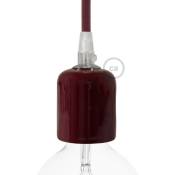 Creative Cables - Kit douille E27 en céramique Bordeaux