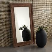 Decoclico Factory - Miroir cadre bois de manguier vintage 70 x 120 cm - Bois Fonce