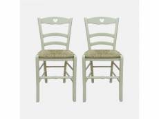 Ensemble de 2 chaises en bois classiques, pour salle à manger, cuisine ou salon, made in italy, cm 45x47h88, assise h cm 46, couleur sable 80527737283