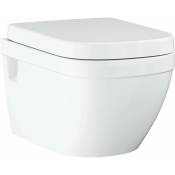 Euro Ceramic - wc suspendu avec abattant softclose, rimless, blanc alpin 39703000 - Grohe