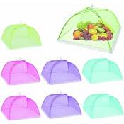 Jalleria - 8PCS Cloches Alimentaires Pliable Anti/Aliments