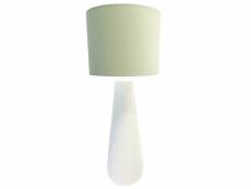 Lampe à poser urban (h61cm) en céramique blanc abat-jour