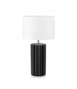 Lampe de table Column Céramique Noir 1 ampoule 44cm