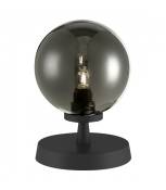 Lampe de table globe Esben Noir mat,verre fumé 1 ampoule 17cm