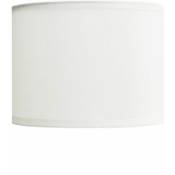 Licht-erlebnisse - Abat-jour en tissu blanc au design moderne dans le style scandinave pour lampe de table E14 H:13 cm - Blanc - Blanc