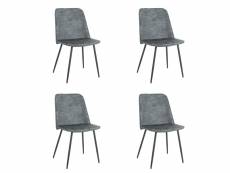 Mica decorations finley chaise de salle à manger lot de 4 gris foncé 1104978