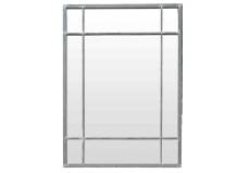 Miroir Art Déco en métal finition zinc - 97 x 67 cm - Wallis