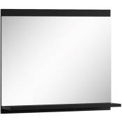 Miroir avec étagère Montreal Badplaats 60 x 12 x 50 cm - Noir mat - Noir mat