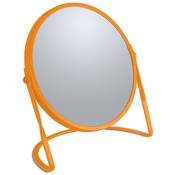 Miroir grossissant sur pied Acier akira Orange mat