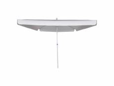 Parapluie avec mât central en acier inclinable, toile polyester blanche, dimensions 200 x 250 x 200 cm 8052773196116