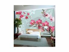 Paris prix - papier peint "pink orchids variation ii" 280 x 400 cm