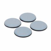 Patin auto-adhésifs Diall 50 mm x 4 blanc + gris/bleu