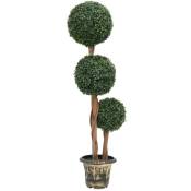 Plante de buis artificiel avec pot Forme de boule Vert 119 cm Vidaxl n/a