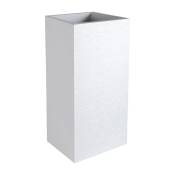 Pot carré haut Graphit - Blanc cérusé - 39.5x39.5x80