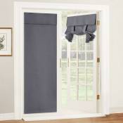 Rideau de porte occultant – Rideaux de fenêtre de porte Tricia à isolation thermique, W26 x L69 pouces, 1 panneau, gris
