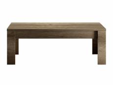 Table basse bois mélaminé chêne foncé saxo l 122 cm