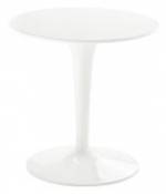 Table d'appoint Tip Top Mono / Monochrome - Plateau PMMA - Kartell blanc en plastique