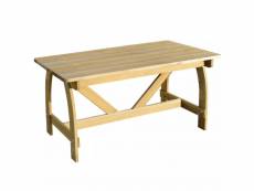 Table de jardin 150x74x75 cm bois de pin imprégné 41962