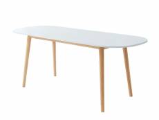 Table extensible erika laqué blanc mat 160-200cm ERIKA01